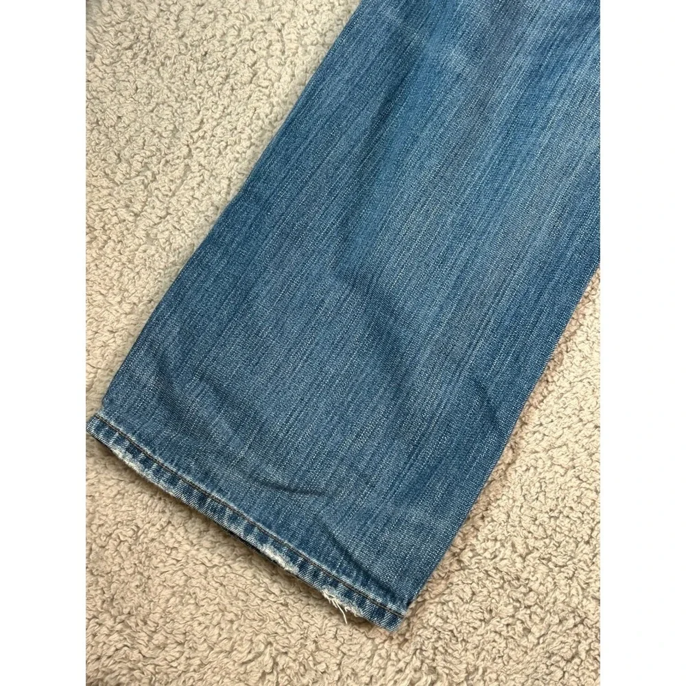 Sean John Mens 32 Baggy Blue Denim Jeans Embroidered Logo Vintage Y2K Hip Hop